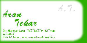aron tekar business card